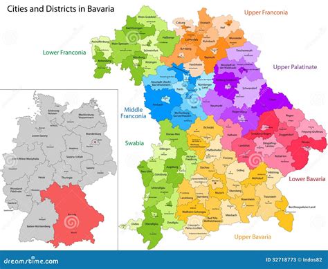 map  bavaria vector illustration cartoondealercom