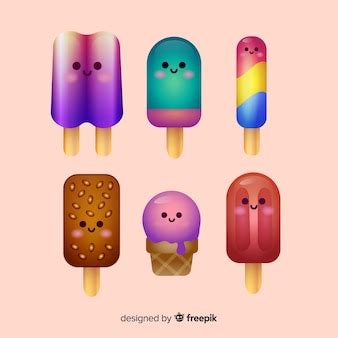 Colección elementos de verano kawaii | Vector Gratis