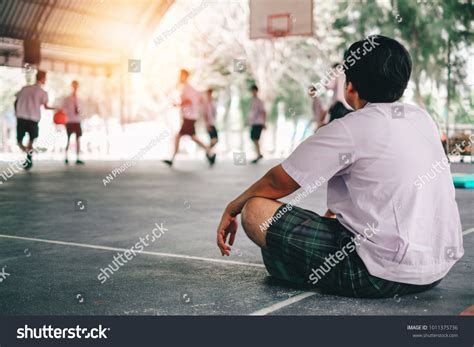 Fat Boy Student Watching His Friends Stock Photo 1011375736 | Shutterstock