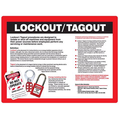 Lockouttagout Safety Poster English Clark Safety