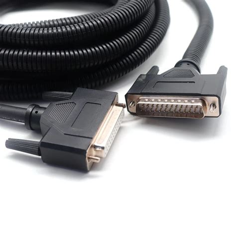 Db25 Pin Male To Female Cable With Plastic Corrugated Pipe China