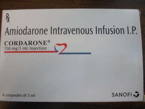 Buy Cordarone 150mg Amiodarone Intravenous Infusion Ip 150mg3ml By