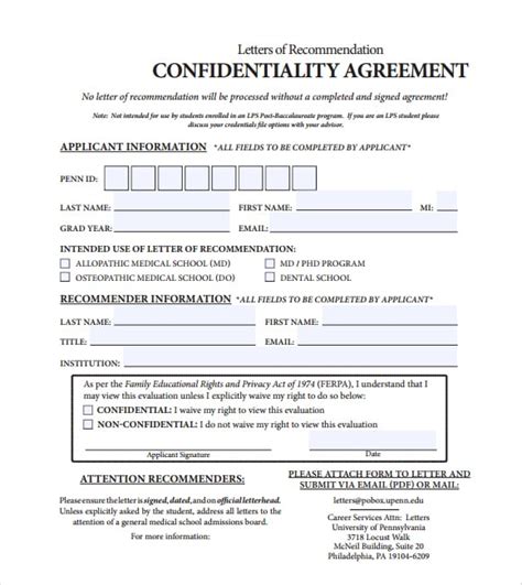 Free Printable Confidentiality Agreement Form Printable Templates