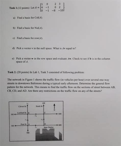 Solved 1 0 Task 1.(12 points) Let A = 4 -1 LO -1 2 3 0 2 -8 | Chegg.com 