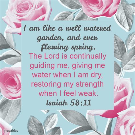 Bible Affirmation Isaiah 5811 Prayables