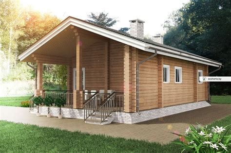 Проект деревянной бани B-43 | Ecohome | Дом, Проекты домов, Проект дома