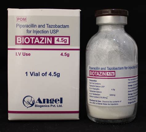 BIOTAZIN Piperacillin And Tazobactam For Injection USP 2 25g 4 5g At