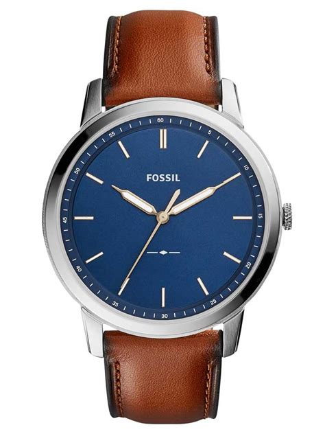 Best Of Mens Minimalist Light Brown Leather Strap Watch Black Dial