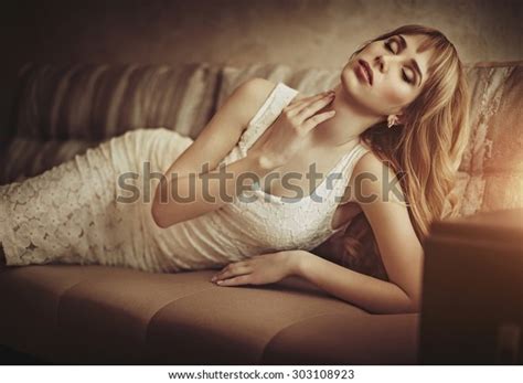 Sexy Beautiful Blonde Girl Dress Stock Photo 303108923 Shutterstock