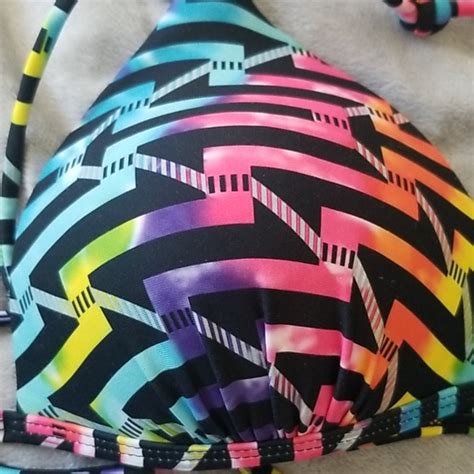 Op Swim Op Tie Dye Zig Zag Pushup Triangle Bikini Juniors Poshmark