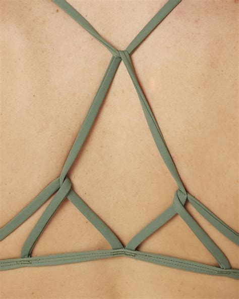 Suboo Matte Strappy Yoga Bikini Khaki Surfstitch