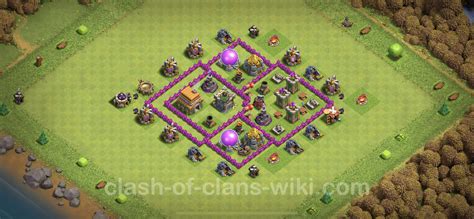 Farming Base Th6 Max Levels With Link Anti Air Town Hall Level 6