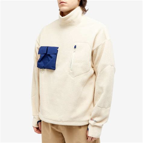 F Ce Men S Polartec Boa Mock Neck Sweat In Ivory F Ce