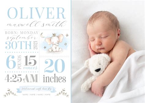 Free Printable Baby Announcement Template Printable Calendars At A Glance
