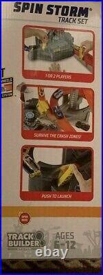 Car Track Set Hot Wheels Spin Storm Dual Motorized Booster High Speed Multi Lane Loops Car Set