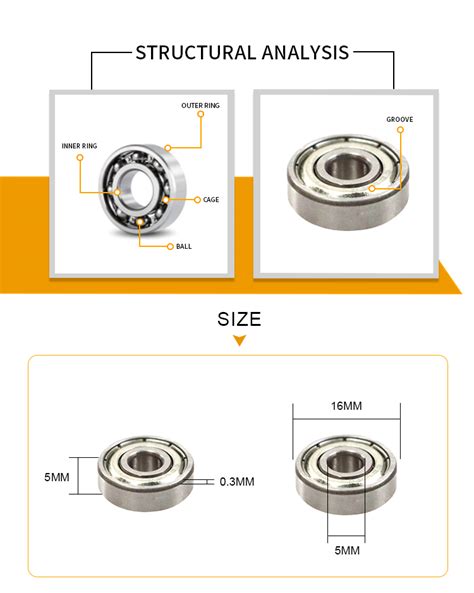 Yczco High Quality Abec-9 Grade Chrome Steel 608 626 695 696 625 606 ...