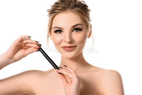 Smiling Naked Beautiful Blonde Woman With Stock Photo Image Of Beauty Smiling