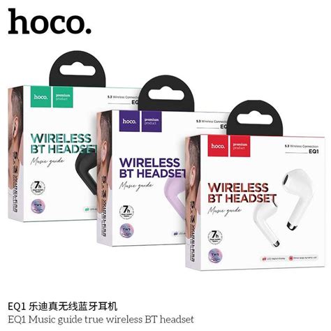 Hoco Eq1 หูฟังแบบไร้สาย Tws พร้อมเคสชาร์จ มีไฟ Led Line Shopping