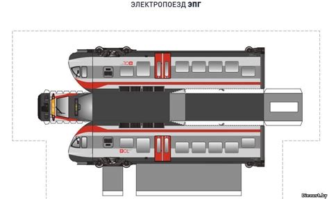 Модели "Поезд" из бумаги