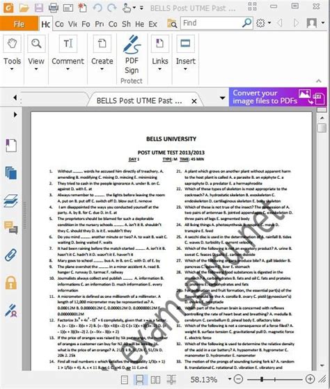 Bells University Post Utme Past Questions And Answers Free Pdf
