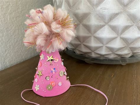 Pink Birthday Hat Sparkly Party Hat Kids Photoshoot Prop Etsy