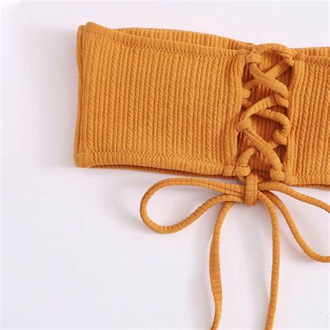 Para Praia Sexy Bandeau Bikini Female Brazili Grandado