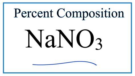 find  percent composition  mass  nano sodium nitrate