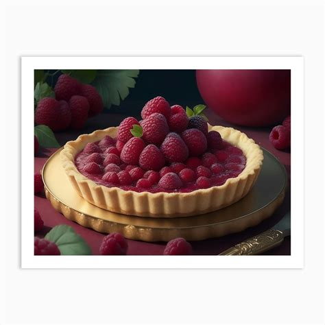 raspberry tart art print  monad nomad fy