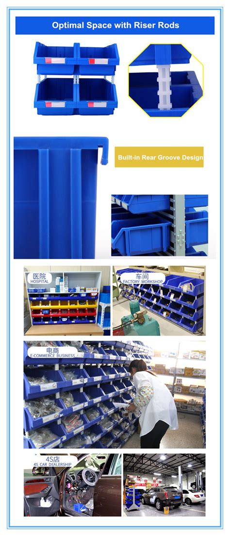 Spare Parts Stackable Plastic Storage Bins For Warehouse Pk