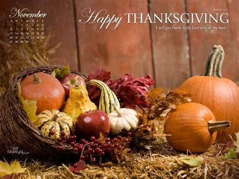 November 2011 - Thanksgiving Desktop Calendar- Free November Wallpaper