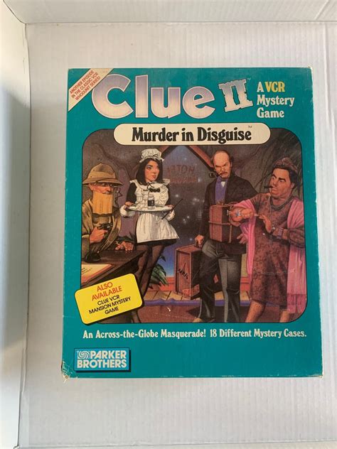 Vintage Clue Ii Murder In Disguise A Vcr Mystery Game Parker Brothers