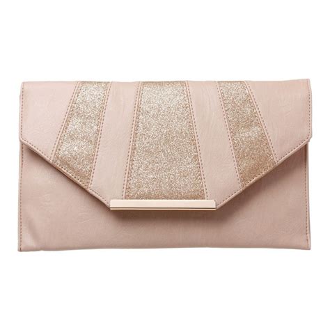 Miki Panelled Clutch Nude Clutch Bag