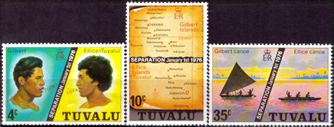 Tuvalu Separação Das Ilhas Gilbert E Ellice 1976 Scompleta