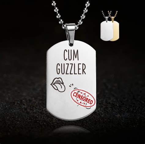 Cum Guzzler Necklace Cum Slut Mature Adult Jewellery Penis Necklace Penis Jewellery Willy