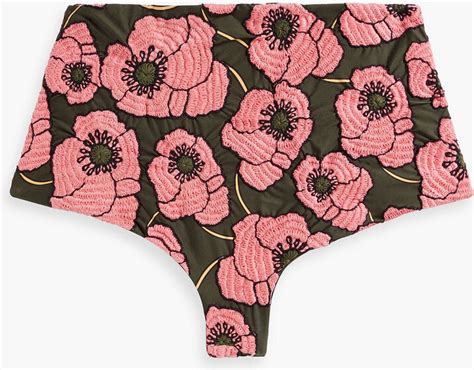 Agua By Agua Bendita Embroidered High Rise Bikini Briefs ShopStyle