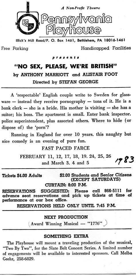 No Sex Please We Re British