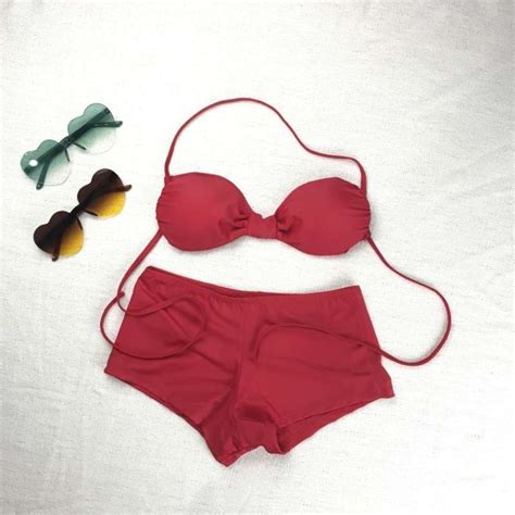 Jual Naia Boxer Solid Bikini Set Bikini Pantai Bikini Boxer