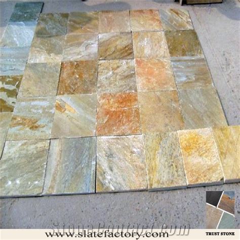 Natural Quartzite Floor Tiles Multicolor Quartzite Tiles From China