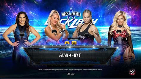 Lacey Evans Vs Ronda Rousey Vs Raquel Rodriguez Vs Scarlett Backlash 2023 Wwe 2k23 Universe