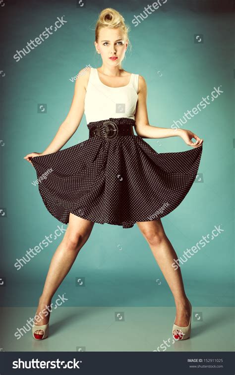 Retro Style Pinup Blonde Girl Full Stock Photo Shutterstock