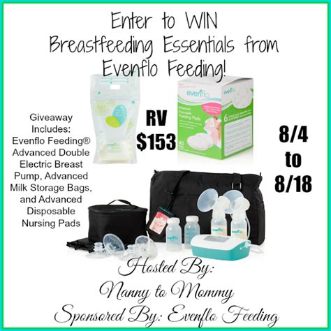 Breastfeeding Essentials From Evenflo Feeding Giveaway Nanny To Mommy