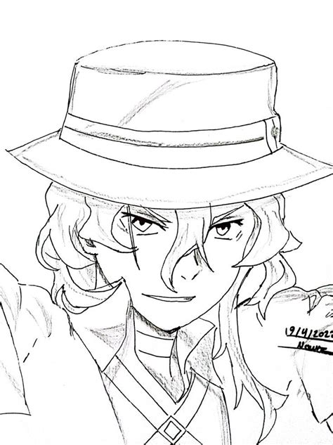 Chuuya Coloring Pages Coloring Nation
