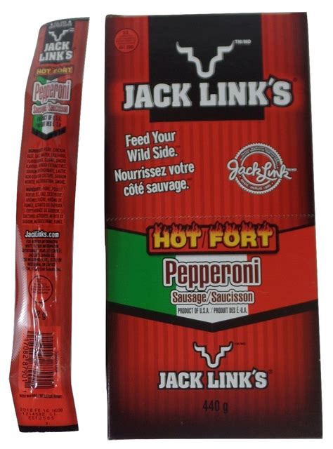 Jack Link S Hot Pepperoni Sausage Wrapped Sticks G Packages Walmart