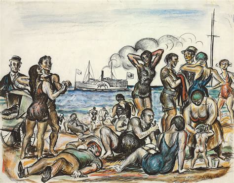Reginald Marsh 1898 1954 Figures On The Beach Christies