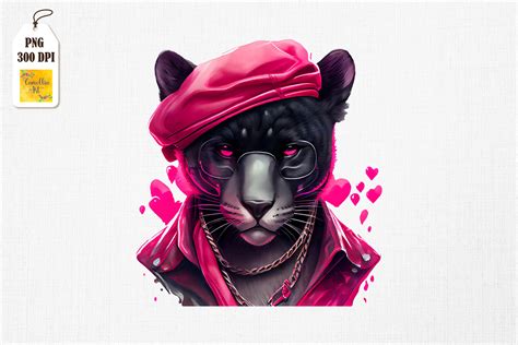 Badass Gangster Panther Valentine S Day Graphic By Camellia Art