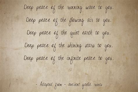 Deep Peace Of The Running Wave To You Deep Peace Of The Quozio