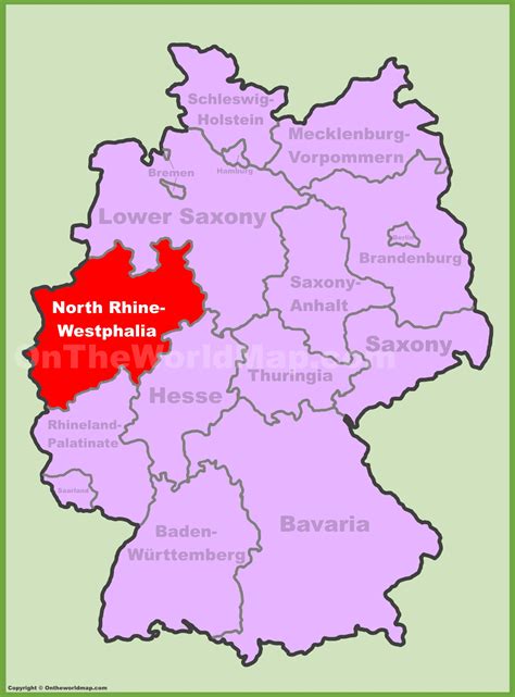 Kaart Duitsland Noordrijn Westfalen Vogels