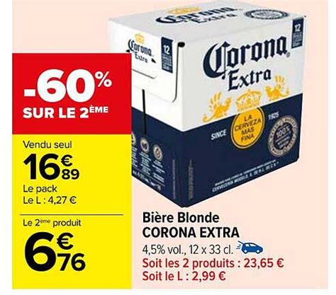 Promo Bi Re Blonde Corona Extra Chez Carrefour Icatalogue Fr