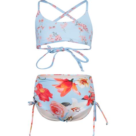 Submarine Floral Garden Bikini In Turquoise BAMBINIFASHION