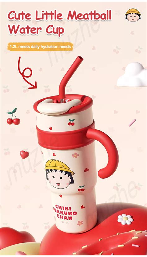 Hot Sale Cute Thermos Cup Large Capacity 1200ML Insulated Water Bottle Hand Held Stainless